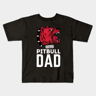 Certified Pitbull Dad Kids T-Shirt